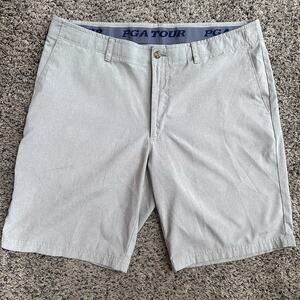 PGA Tour Golf Shorts, Gray Size 38